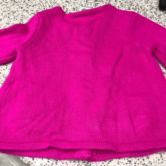 Hot pink button down cardigan - Picture 4 of 4